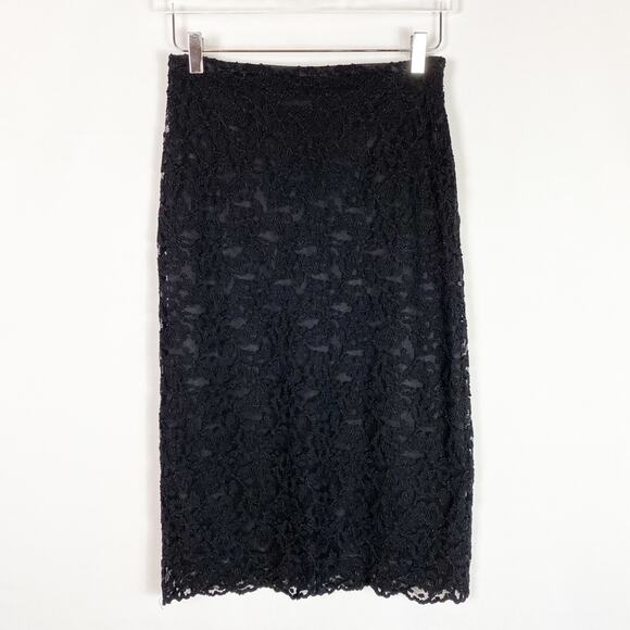 ISABEL de PEDRO BLACK LACE TUBE SKIRT NWT 6 - Picture 2 of 11